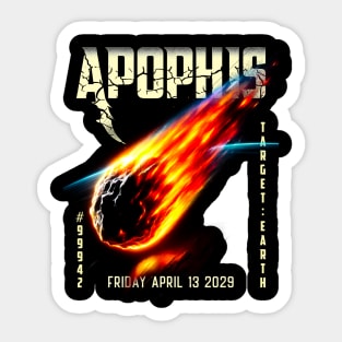 Apophis Asteroid 99942 Target Earth 2029 Apophis Encounter Sticker